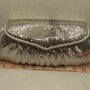 Whiting & Davis Silver mesh metallic evening bag